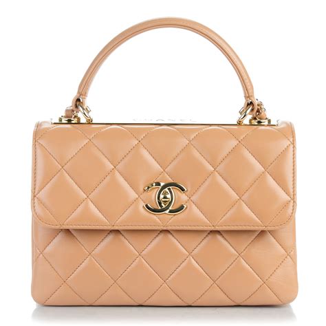 trendy cc chanel chevron small beige|Chanel cc bag.